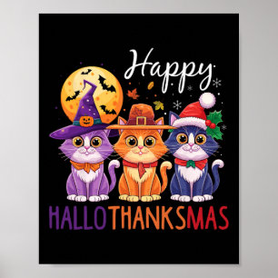 Halloween Erntedank Weihnachten Glückwunsch Hallow Poster