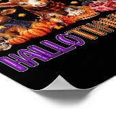 Halloween Erntedank Weihnachten Glückwunsch Hallow Poster (Ecke)