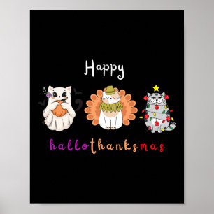 Halloween Erntedank Weihnachten Glückwunsch Hallow Poster