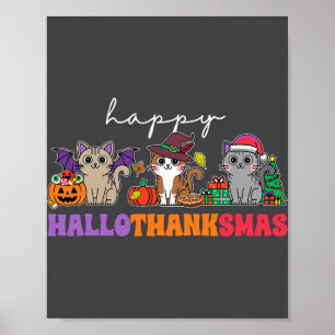 Halloween Erntedank Weihnachten Glückwunsch Hallow Poster