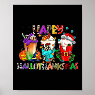 Halloween Erntedank Weihnachten Glückwunsch Hallow Poster