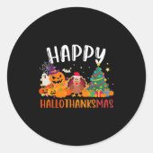 Halloween Erntedank Weihnachten Glückwunsch Hallow Runder Aufkleber (Vorderseite)