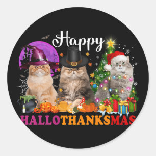 Halloween Erntedank Weihnachten Glückwunsch Hallow Runder Aufkleber