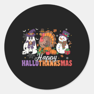 Halloween Erntedank Weihnachten Glückwunsch Hallow Runder Aufkleber