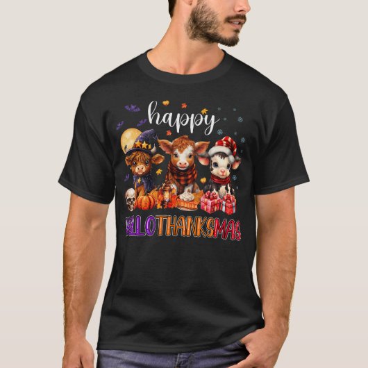 Halloween Erntedank Weihnachten Glückwunsch Hallow T-Shirt (Vorderseite)