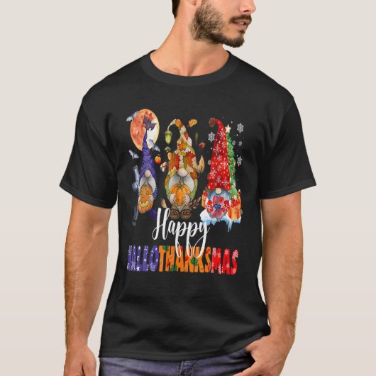 Halloween Erntedank Weihnachten Glückwunsch Hallow T-Shirt (Vorderseite)