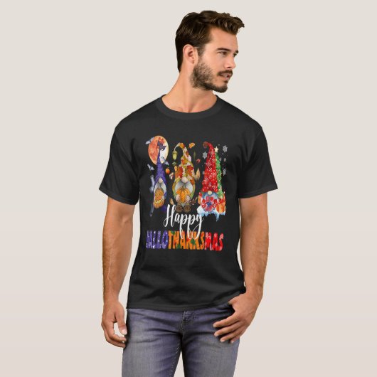 Halloween Erntedank Weihnachten Glückwunsch Hallow T-Shirt (Vorne ganz)
