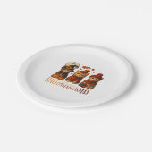 Halloween Erntedank Weihnachten HalloDanke Pappteller (Schrägansicht)