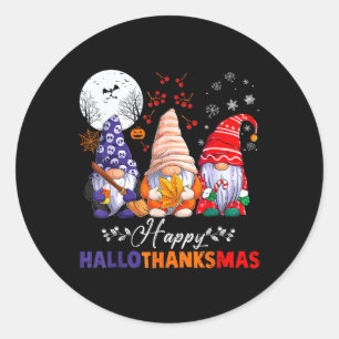 Halloween Erntedank Weihnachten HalloDanke Runder Aufkleber