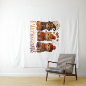 Halloween Erntedank Weihnachten HalloDanke Wandteppich (Beispiel (Horizontal))