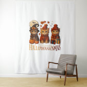 Halloween Erntedank Weihnachten HalloDanke Wandteppich (Beispiel)