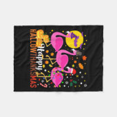 Halloween Erntedank Weihnachten Happy Hallowdanke Fleecedecke (Vorderseite (Horizontal))