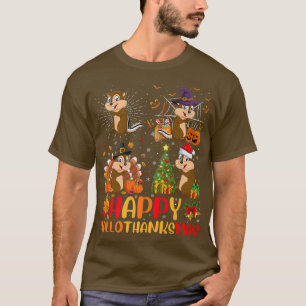 Halloween Erntedank Weihnachts-Chipmunk Hallotha T-Shirt