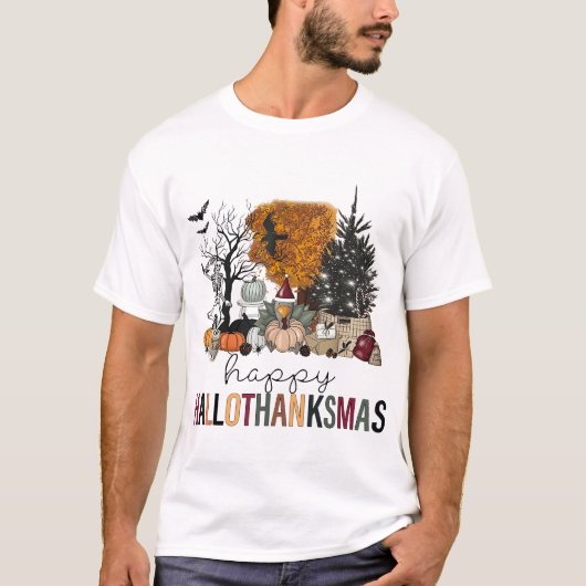 Halloween Erntedank Weihnachtsfest T-Shirt (Vorderseite)