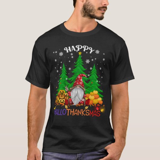 Halloween Erntedank Weihnachtsgenome T-Shirt (Vorderseite)