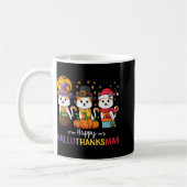 Halloween Erntedank Weihnachtskätzchen Happy Kaffeetasse (Links)