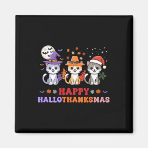 Halloween Erntedank Weihnachtskatzen Happy Hallot Magnet