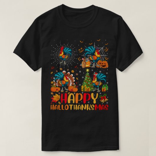 Halloween Erntedank Weihnachtsroster T-Shirt (Design vorne)