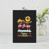 Halloween Erntedank Xmas Happy Hallo Thanksmas Einladung (Stehend Vorderseite)