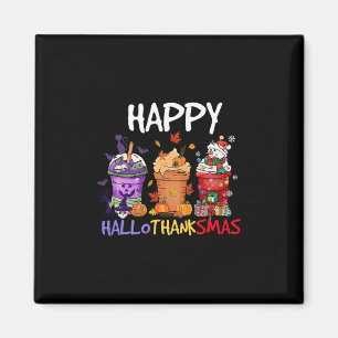 Halloween Erntedankfest Frohe Hallothanksmas Jahre Magnet