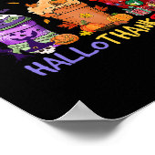Halloween Erntedankfest Frohe Hallothanksmas-Saiso Poster (Ecke)