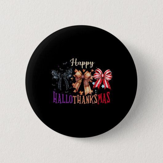 Halloween Erntedankfest Frohes Hallothanksmas Koke Button (Vorderseite)