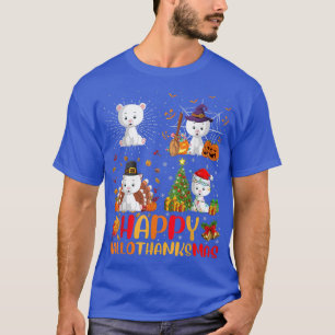 Halloween Erntedankfest Weihnachten Bär Hallothank T-Shirt