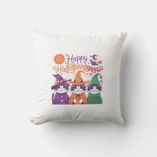 Halloween Erntedankfest Weihnachten Froh HalloDank Kissen