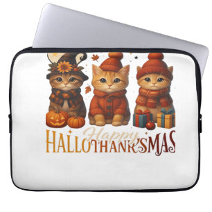 Halloween Erntedankfest Weihnachten Froh HalloDank Laptopschutzhülle