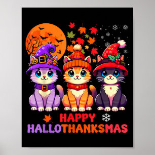 Halloween Erntedankfest Weihnachten Frohes Halloth Poster