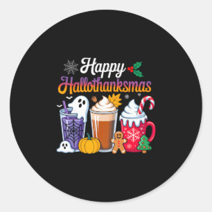 Halloween Erntedankfest Weihnachten Frohes Halloth Runder Aufkleber
