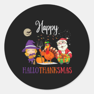 Halloween Erntedankfest Weihnachten Frohes Halloth Runder Aufkleber