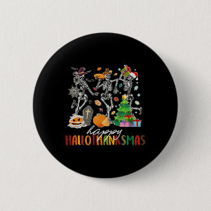 Halloween Erntedankfest Weihnachten Hallothanksmas Button