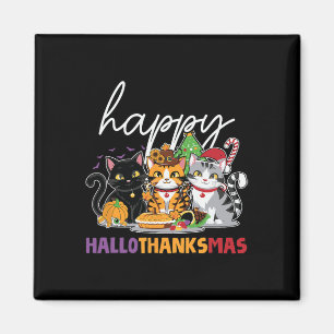Halloween Erntedankfest Weihnachten Hallothanksmas Magnet