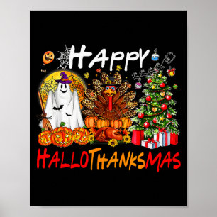 Halloween Erntedankfest Weihnachten Truthahn Frohe Poster