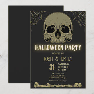 Halloween-Erwachsenenparty-Schädel Einladung