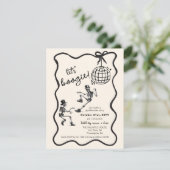 Halloween Erwachsenentanz Skelette Party Diskoball Ankündigung (Stehend Vorderseite)