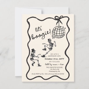 Halloween Erwachsenentanz Skelette Party Diskoball Ankündigung