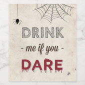 Halloween Erwachsenes Party trinken Sie mich, wenn Weinetikett (Einzelnes Label)