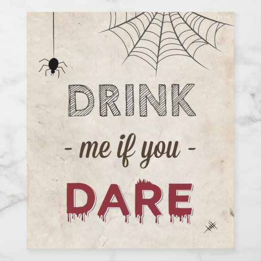 Halloween Erwachsenes Party trinken Sie mich, wenn Weinetikett (Einzelnes Label)