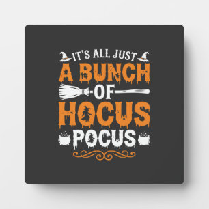 Halloween Es ist doch alles nur Hokuspokus Hexe Fotoplatte