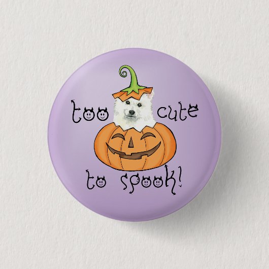 Halloween Eskie Button (Vorderseite)