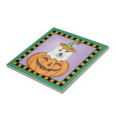 Halloween Eskie Fliese (Seite)