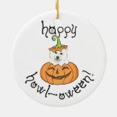 Halloween Eskie Keramikornament (Hinten)