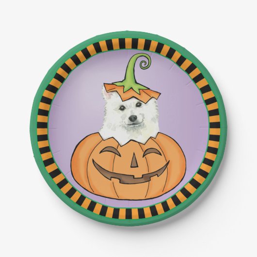 Halloween Eskie Paper Plate Pappteller (Vorderseite)