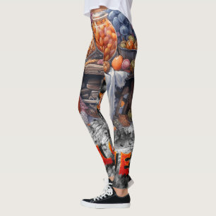 Halloween-Essen für Party-Themen Leggings
