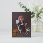 Halloween. Essen Süßigkeiten. Feiertagspostkarte (Stehend Vorderseite)