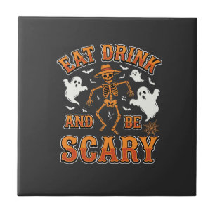 Halloween Essen Trinken Sei Gruselig Gespenst Desi Fliese