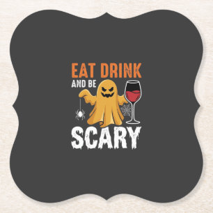 Halloween Essen Trinken Sei Gruselig Gespenst Desi Untersetzer