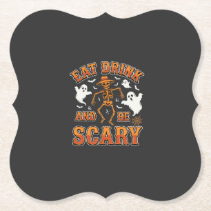 Halloween Essen Trinken Sei Gruselig Gespenst Desi Untersetzer